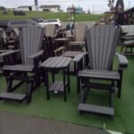 2- Adirondack 2' C.H. Gliders w/cupholders     1- End Table