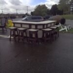 3 pc. Sectional Bar   6- 30 in. swivel barstools